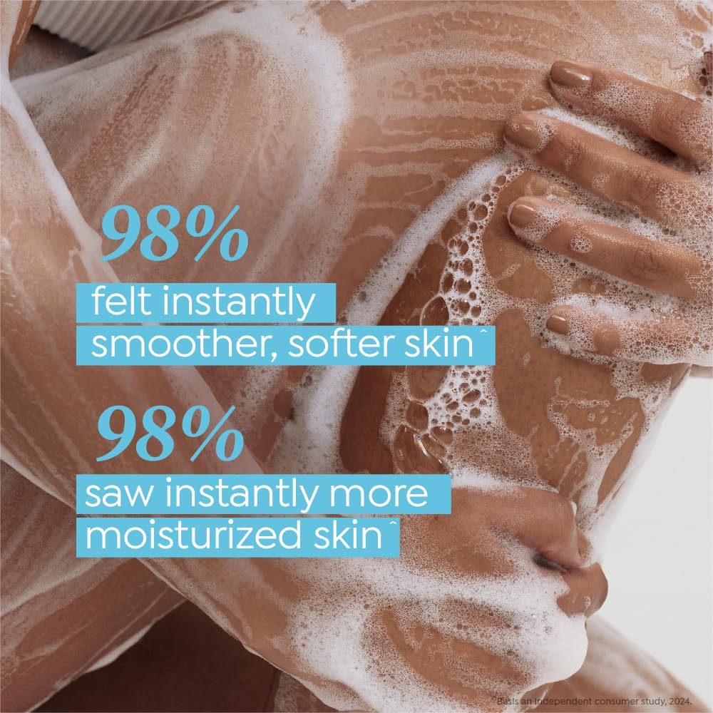 Dove Exfoliate Away Serum Body Wash | 4% Refining Serum + AHA | Micro-polishers for silkier skin | Paraben & SLS free | 300 ml