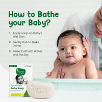 Mother Sparsh Plant Powered Natural Baby Soap - Pack of 4X75gms | Hypoallergenic & Tear-Free Soap for Babies, Newborns