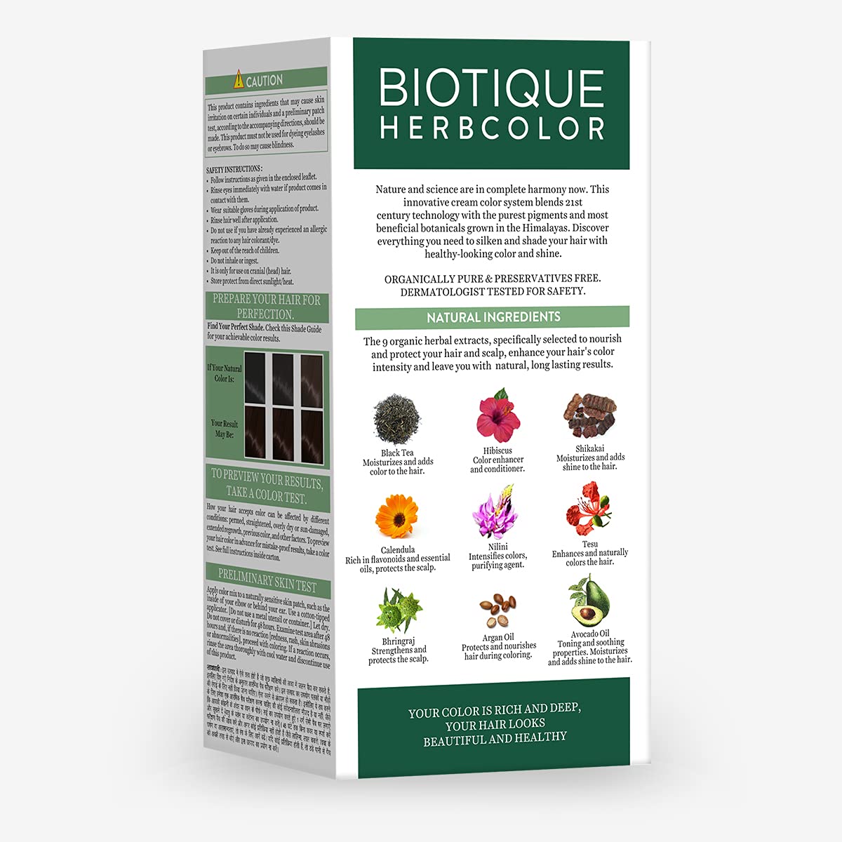 Biotique Herbcolor Conditioning Hair Colour l Ammonia Free Hair Color l 9 Organic Herbal Extracts l Natural and Healthy Shine l 50g + 110ml| Brown 4N (Pack of 1)
