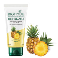 Biotique Bio Neem Purifying Face Wash for All Skin Types, 150ml & Biotique Bio Pineapple Oil Control Foaming Face Wash, 150ml