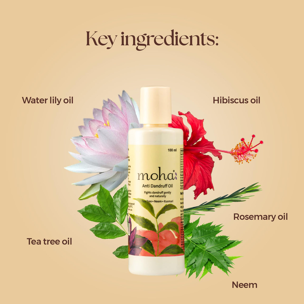 MOHA 5-in-1 Hair Oil 100ml & Anti-Dandruff Oil 100ml Combo