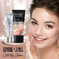 FACESCANADA Strobe Cream - Silver, 18ml | Primer + Highlighter + Moisturizer | Shea Butter & Hyaluronic Acid | Intense Hydration | Flawless Radiant Dewy Skin | Illuminating & Glowing Makeup Base