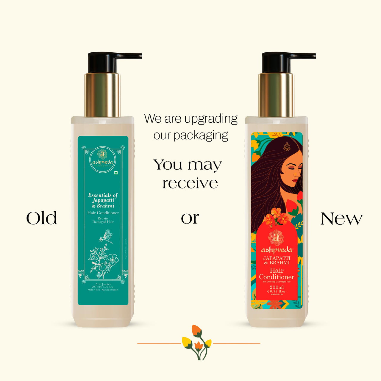 Ashpveda Japapatti & Brahmi Hair Conditioner for Dry Scalp, Damaged and Freezy Hair (200 ml)