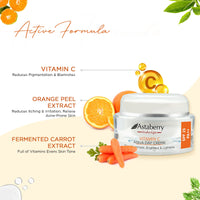ASTABERRY Indulge Vitamin C Day Cream With SPF 25 For Glowing Skin | Reduces Acne | Protects From UV Damage | Reduces Dark Spots & Blemishes - 50 G