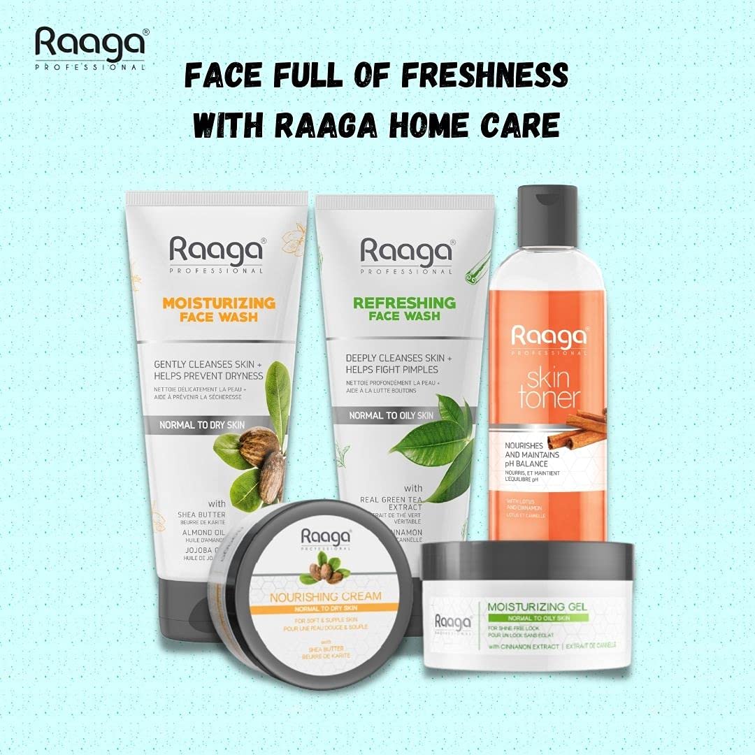 Raaga Professional Refreshing Facewash with Green Tea Extract and Cinnamon Extract | For Normal to Oily Skin | Deeply Cleanses Skin & Helps Fight Pimples (80 ml)