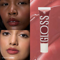 FAE Beauty Peptide Lip Gloss + Re:Define Lip Liner Set | Passionfruit Oil & Argireline to Smoothen, Even & Soften Lips | Non Sticky | Long Lasting | Transferproof | Shades - Living & Borderline
