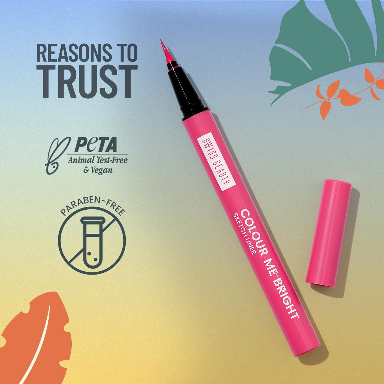 Swiss Beauty Colour Me Bright Matte finish Sketch Eyeliner with soft pen tip applicator | Quick Drying | Waterproof, smudge-proof eyeliner | Shade - Purple Mush, 0.7ml