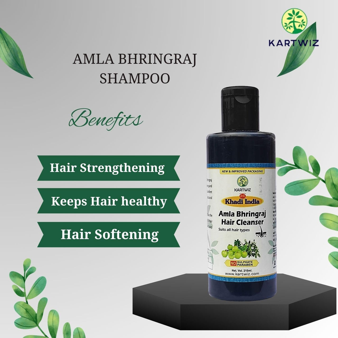 Khadi Natural Herbal Amla and Bhringraj Shampoo (840 ml)