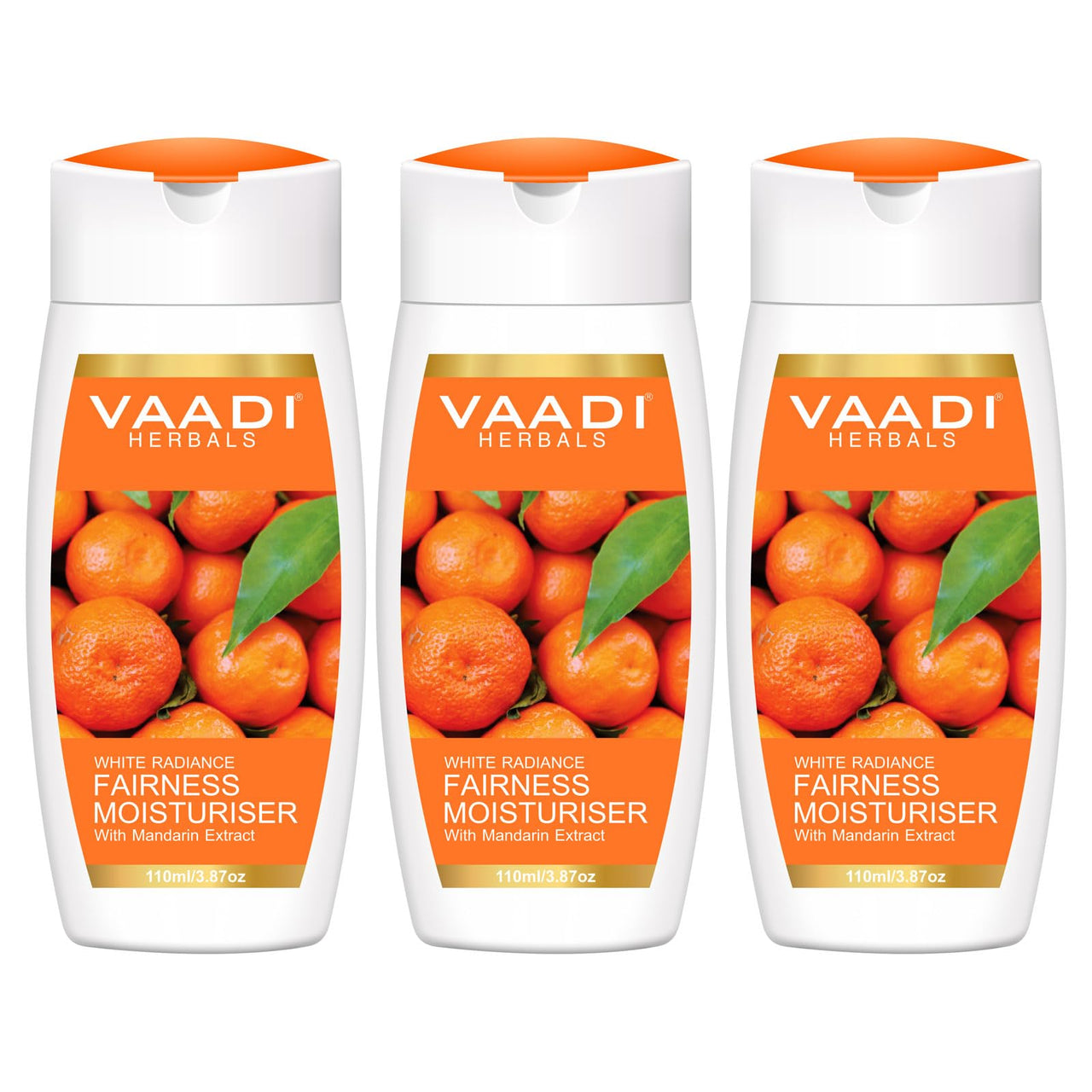 VAADI HERBALS Fairness Lotion Moisturiser With Mandarin Extract, 110Ml X 3
