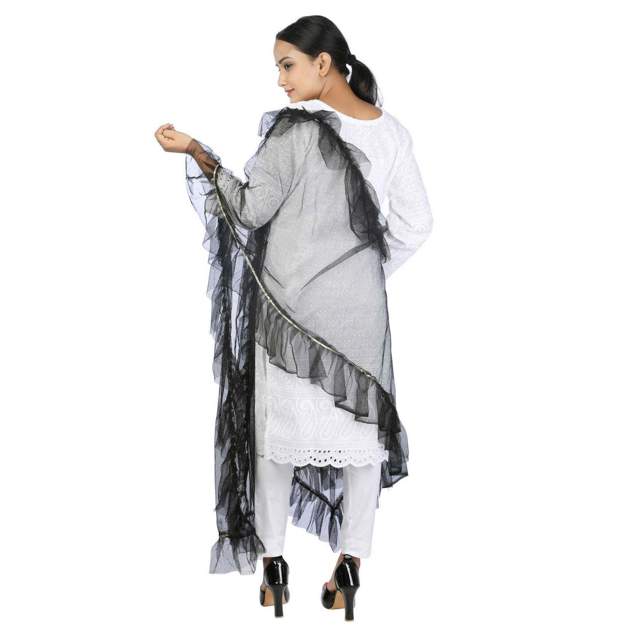 Traditions Bazaar Women's  Starred Net Dupatta