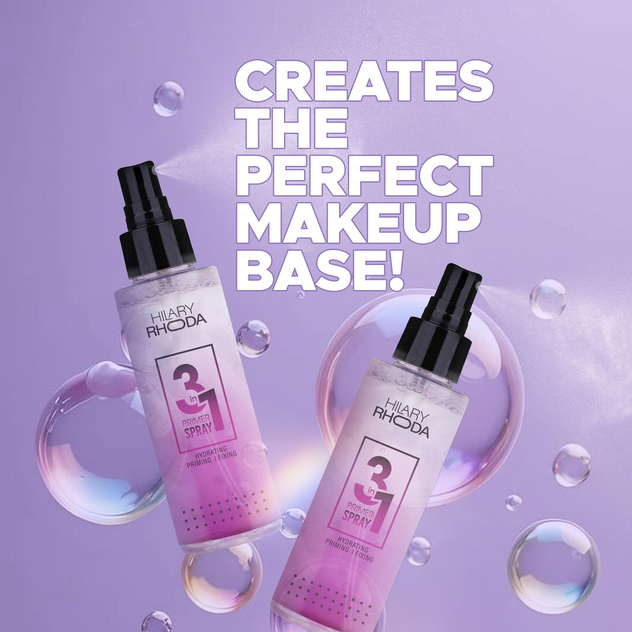 Hilary Rhoda 3-in-1 Primer Spray | Water-Based Primer & Setting Spray | Refreshes Face & Blurs Pores | Dewy Finish | Oil Control | Lasts All Day Long | 120 ml