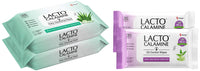 Lacto Calamine Oil Control Face Wipes with Neem, Vitamin B3 and Aloe Vera White, 60 Count, Pack of 2 & Lacto Calamine Daily Cleansing Face Wipes, Pack of 2, 50 Count