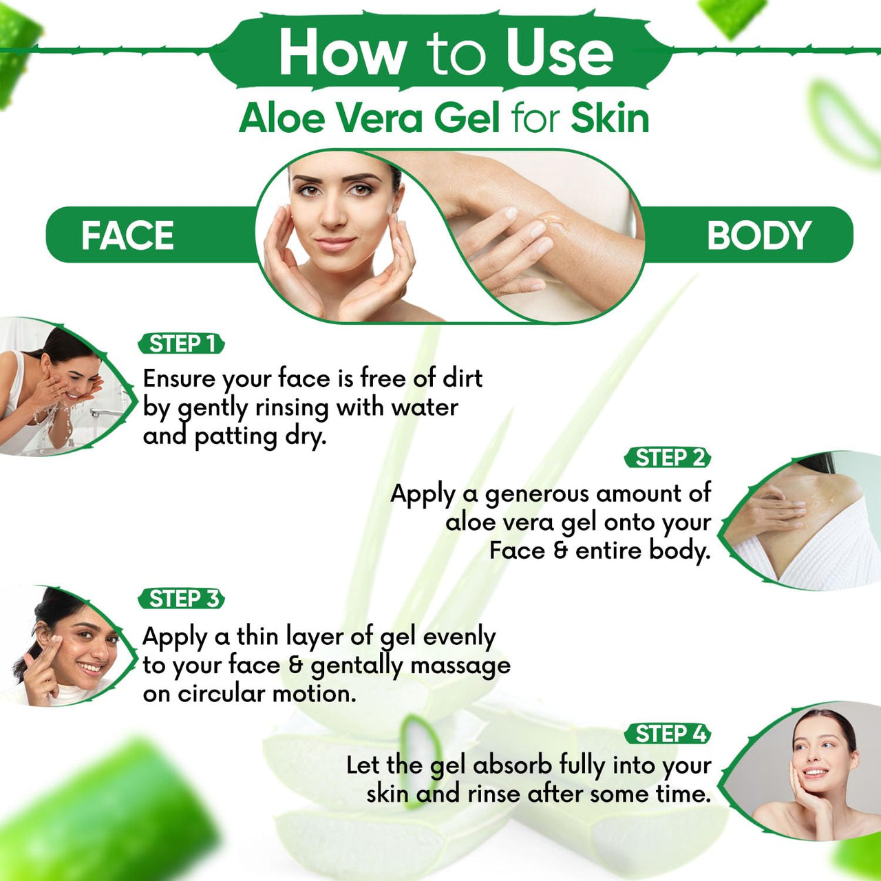 KAZIMA Pure Aloe Vera Gel for Skin and Hair, 500gm | Hydrates, Moisturizes & Soothes Irritated Skin | Pure & Natural Aloe Vera Gel for Face, Acne, Scars, Dark Circles & Sunburn