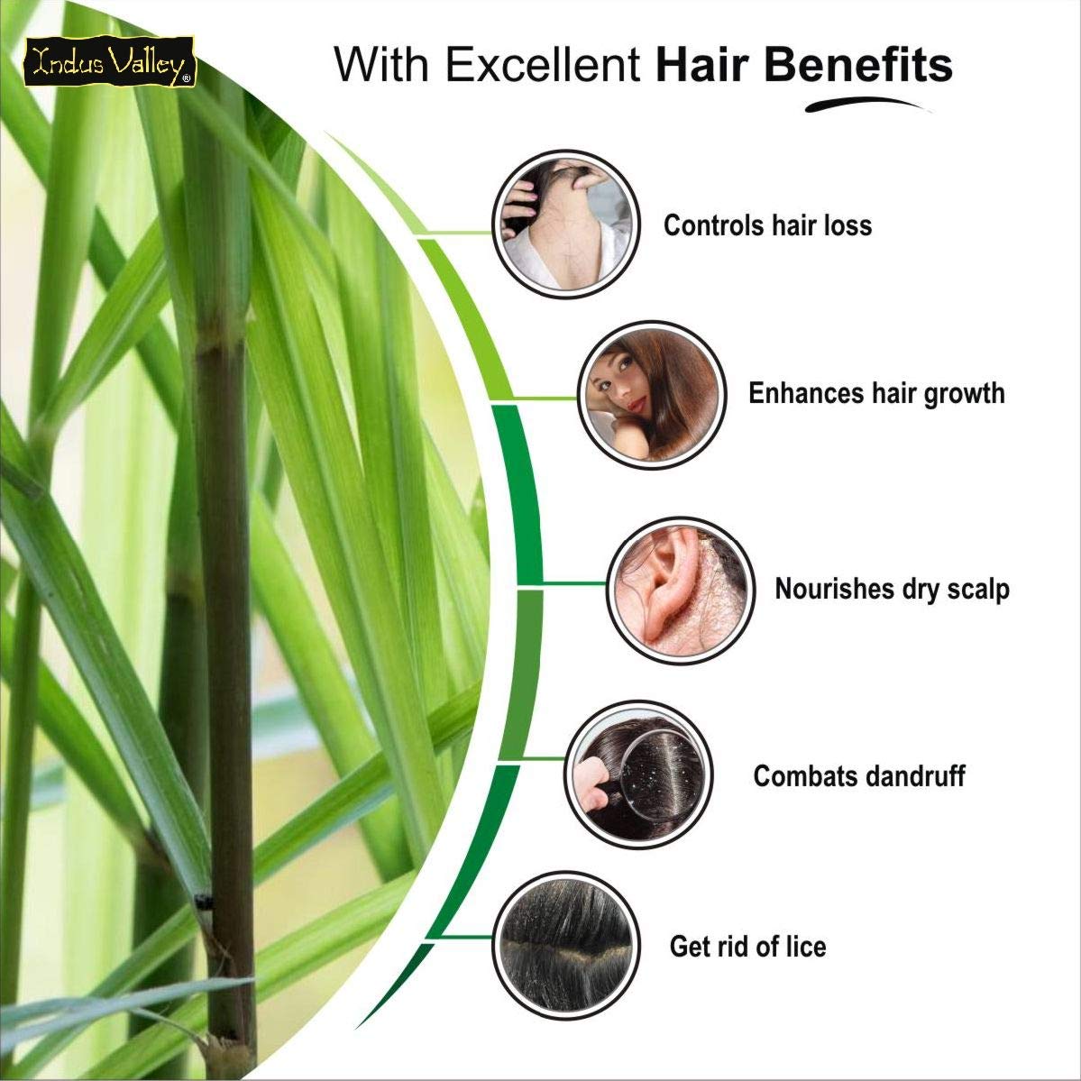 Indus Valley 100% Pure Natural & Organic, Undiluted citronella Essential Oil with Glass Dropper for Skin, Hair Care -15ml