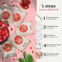 Richfeel Detan Facial Kit | Pomegranate Infused De-tanning Skincare for Brighter Complexion and Reduced Pigmentation | 30 g