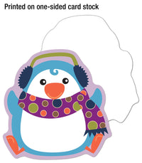 Carson Dellosa 36-Piece Winter Bulletin Board Cutouts, Snowman, Penguin & Snowflakes Cutouts for Bulletin Board, Snowman Classroom Cutouts, Winter Classroom Décor Winter Mix