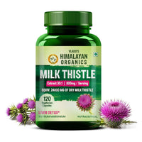 Vlado's  HIMALAYAN ORGANICS Milk Thistle Extract With 800Mg Of Silybum Marianum Detox Supplement For Men And Women For Healthy Liver | Boost Metabolism And Maintain Cholesterol level - 120 Vegetarian Capsules