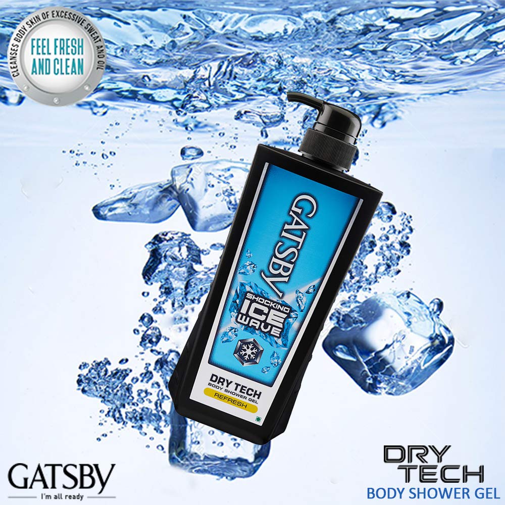 Gatsby Japan Refresh Body Shower Gel, Masculine, Blue, 600 ml