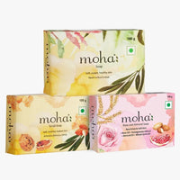 moha: Multi Soap Pack For Soft Hydrate & Nourished Skin & Face | 100gm X 3 = 300g