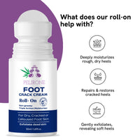 PELIRONE Urea Foot Cream Roll-On 50ml – 20% Urea with 2% Lactic Acid, Olive Oil & Vitamin E for Deep Moisturizing and Repair of Dry, Cracked Heels and Feet