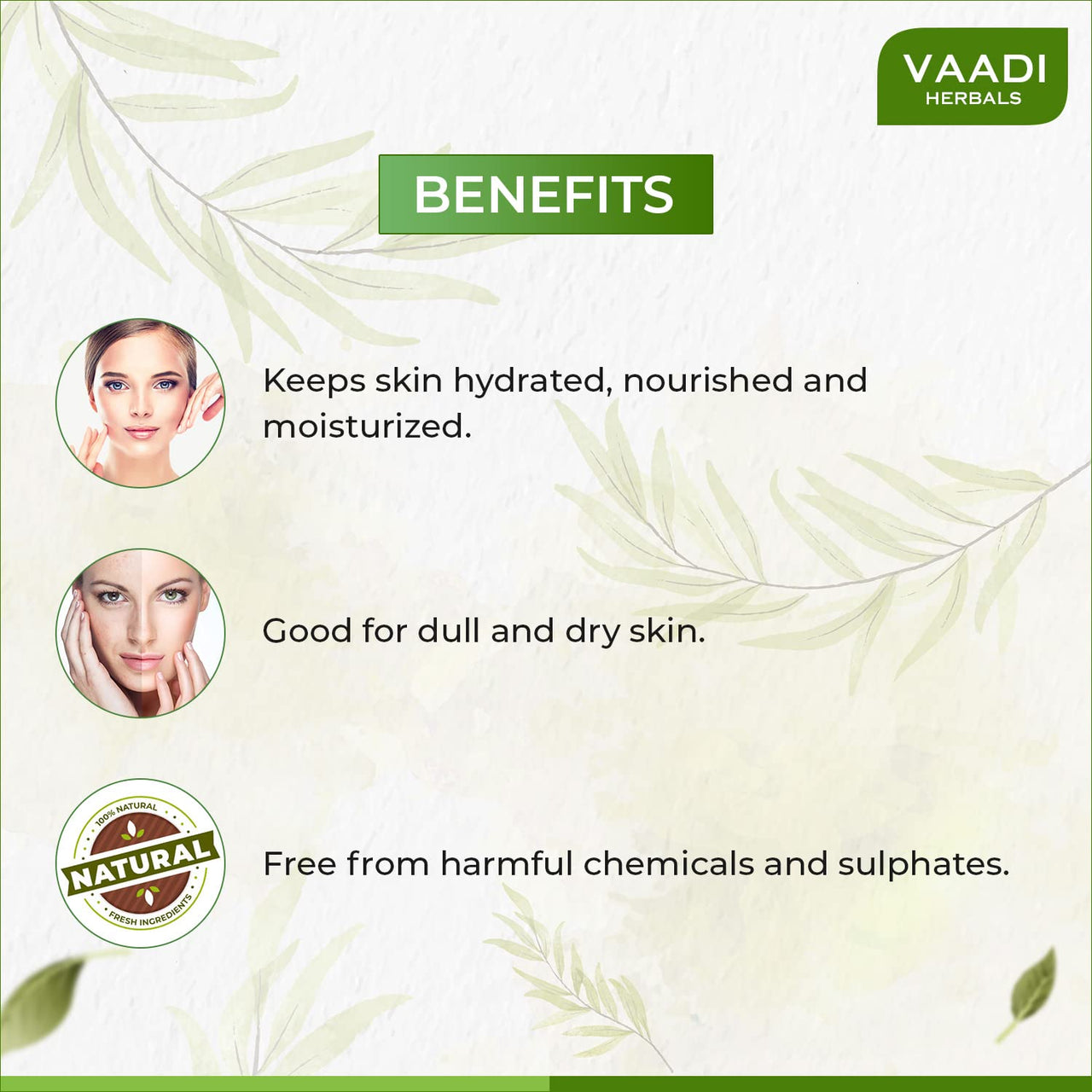 Vaadi Herbals Fresh Papaya Soap, 75g (Pack of 3)