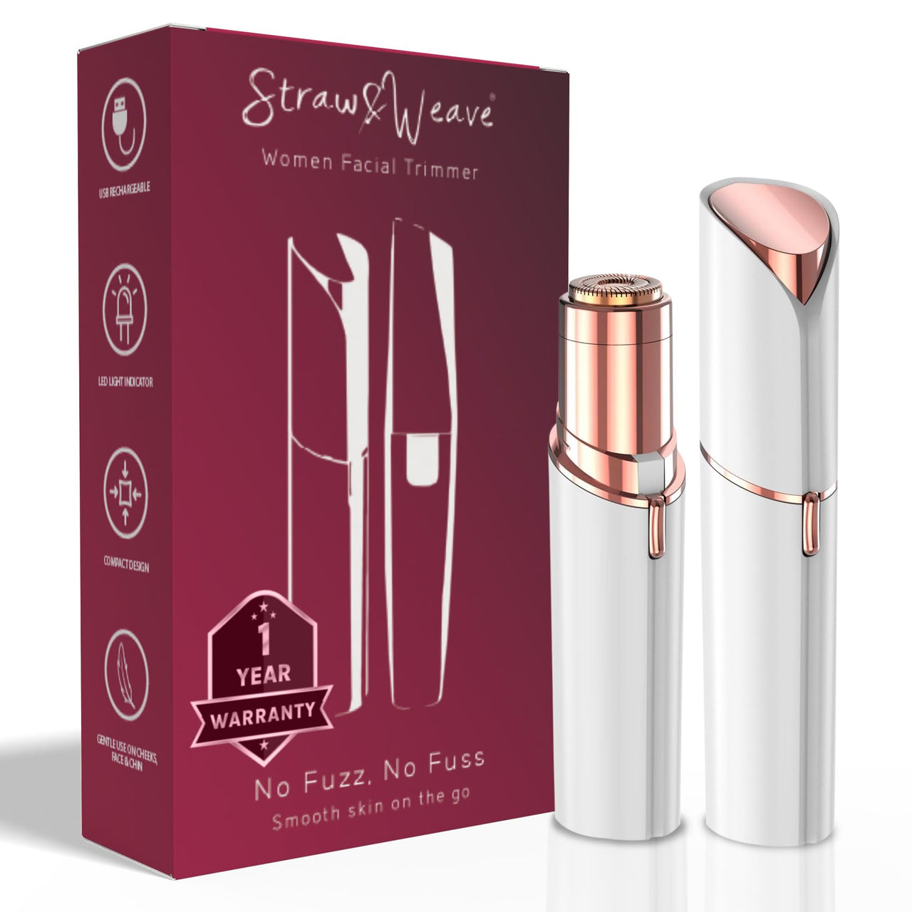 Eyebrow Trimmer | Facial Hair Removal Machine For Women | Private Part Epilator | 200 mah Rechargeable | 1 Year Warranty | Chin Cheek Upper Lip Remover Razor