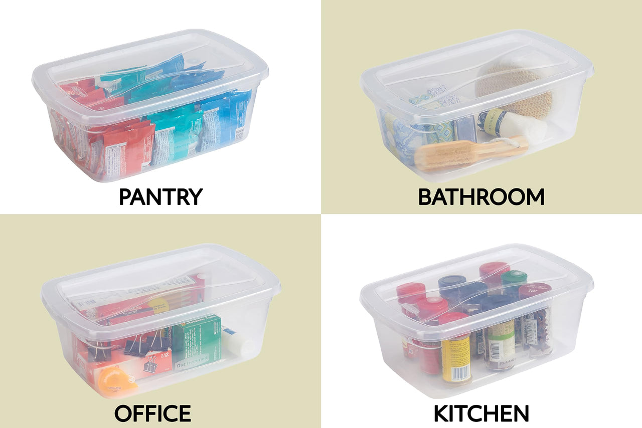 Rubbermaid Cleverstore Under the Bed 70 Qt Wheeled 2-Pack, Clear Storage Bins with Latching Lids, Stackable, BPA-Free, Made in USA Under the Bed - 2 Pack