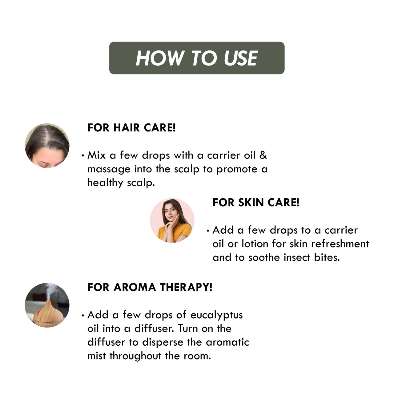 Aromatique Eucalyptus Oil - Pure & Undiluted Eucalyptus Essential Oil - For Hair & Skin Care (15ml)