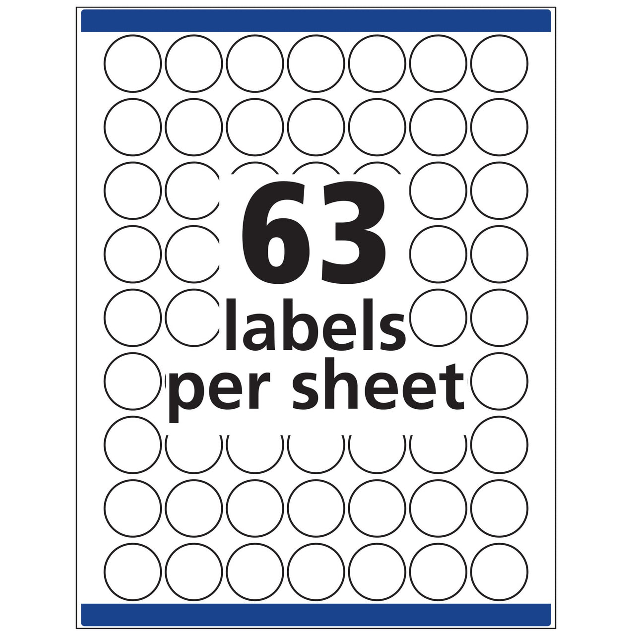 Avery Multiuse Removable 1" Round Labels with Sure Feed, 945 Small White Labels for Organization and Storage (6450) 1 Pack
