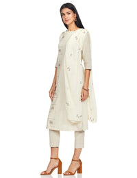 BIBA Women's  cotton a line Salwar Suit Set