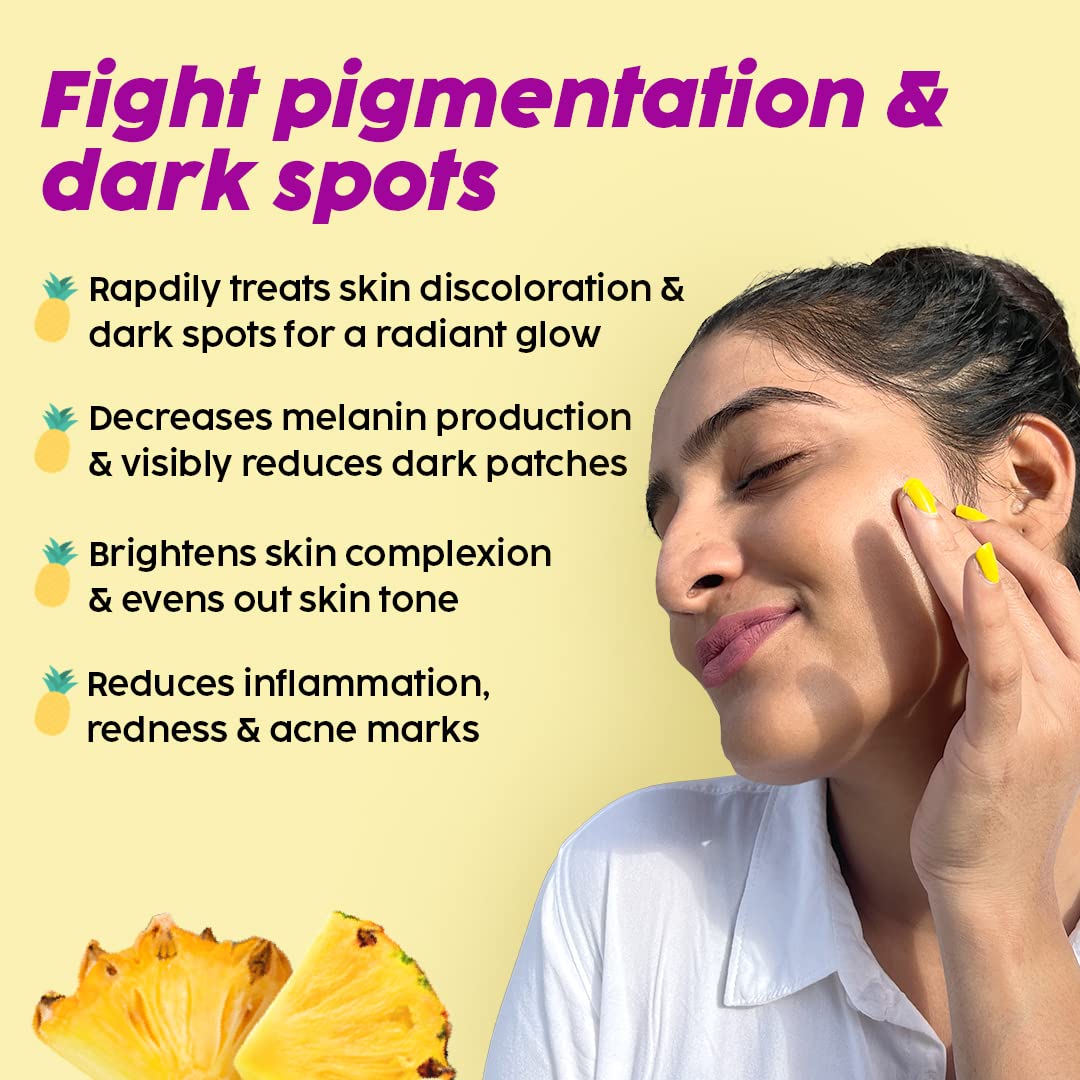 PLIX - THE PLANT FIX 2% Alpha Arbutin Pineapple De-Pigmentation Dewy Face Serum for Pigmentation & Dark Spots Removal for Unisex with 10% Niacinamide, 5% PHA for All Skin, 30ml (Pack of 2)