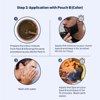 INDUS VALLEY 100% Botanical Hypo Allergic Aqua Beard Colour - Black (100g +15ml)