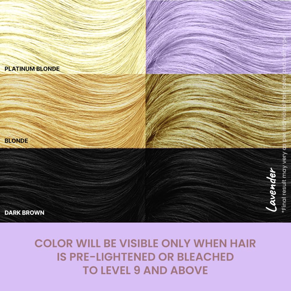 2.Oh! Italian-Lavender Hair Color DIY Kit | Semi-Permanent Color + Bleach for Highlights | With Plex & Argan Oil | Lightening Kit for Women & Men