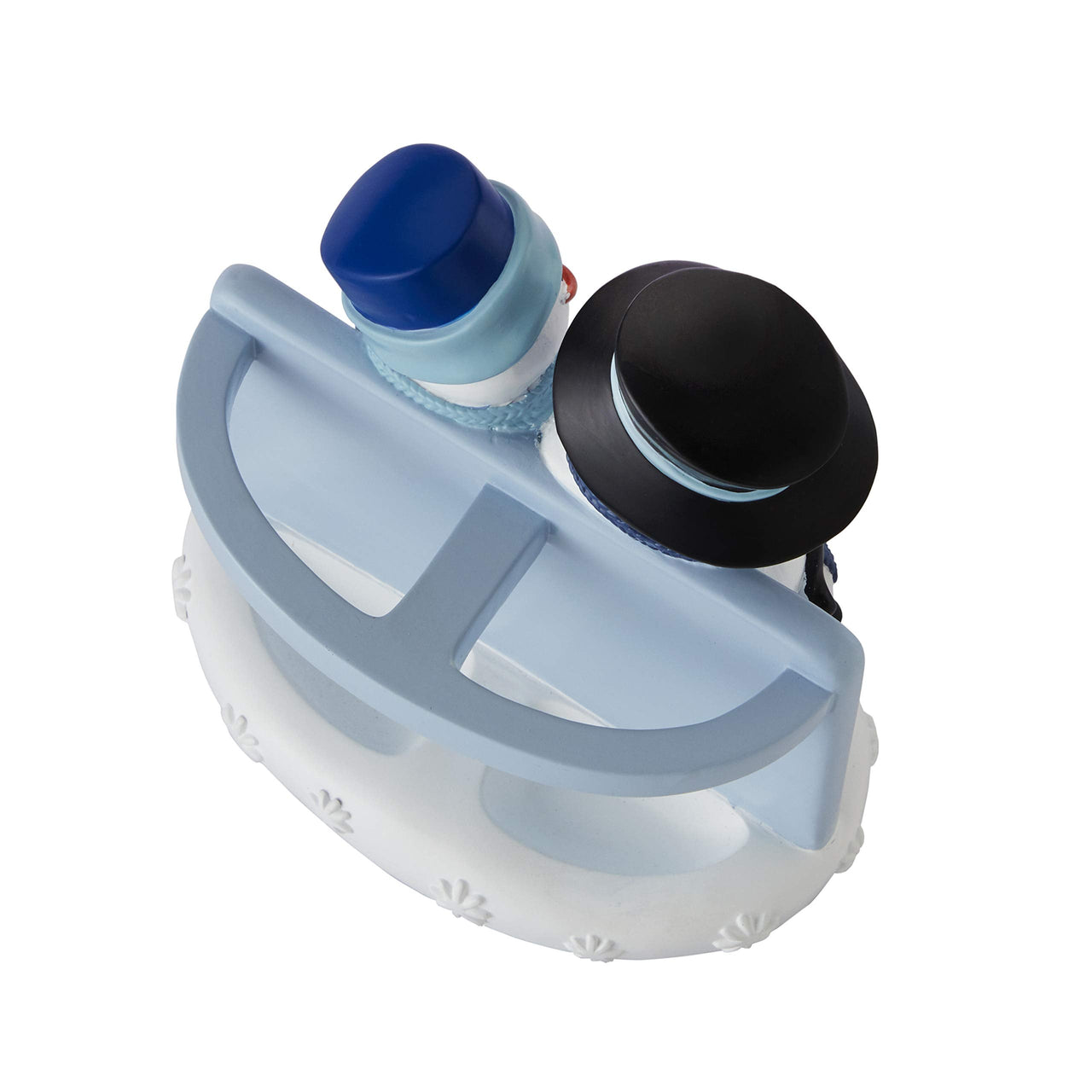 SKL Home Christmas Winter Friends Snowman Hand Towel 2pc Set for Bath/Kitchen & Gift, Blue Hand Towel Set