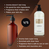 Bella Vita Luxury OUD WHITE Unisex Body Wash Refreshing Shower Gel for Deep Cleansing, Hydrating, Moisturising, Softer & Smoother Skin with Aloe Vera 500 ml
