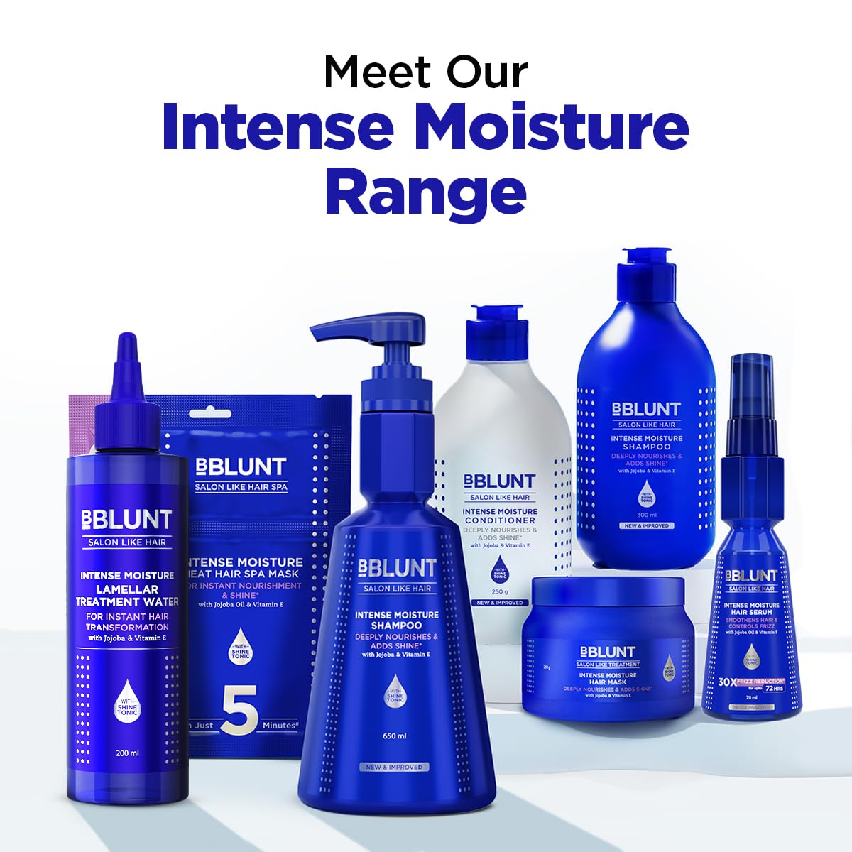 Bblunt Intense Moisture Lamellar Treatment Water | Wonder Water | Miracle Conditioner | Conditions Instantly | For Dry & Frizzy Hair | Rinse out Moisturizing Hair Treatment for Silky, Shiny, Smooth Looking Hair | 200 ml