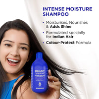 BBLUNT Intense Moisture Shampoo with Jojoba and Vitamin E for Dry & Frizzy Hair - 300 ml (Pack of 3)