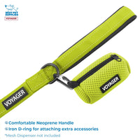 Voyager Step-in Lock Dog Harness w Reflective Dog Leash Combo Set with Neoprene Handle 5ft - Supports Small, Medium and Large Breed Puppies/Cats by Best Pet Supplies - Lime Green, XS Harness Leash Set (Lime Green) XS (Chest: 13 - 16
