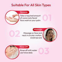 VCare Insta Facial Cream For Face Scrub, Cleanse And Skin Care Mask For Oily And Dry Skin | Instant Glow Brightening Face Pack With Songyi Mushroom And Walnut 50 Gm