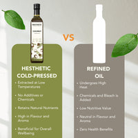 HESTHETIC - Virgin Cold Pressed Coconut Oil | 250ml | 100% Pure & Natural | Oil for Hair, Skin, Massage, Oil Pulling & More | Glass Bottle