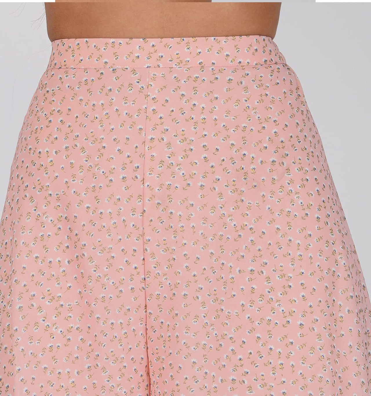 RATAN Women’s Georgette Flared Freesize Sharara Palazzo Pant with Lining M Maroon