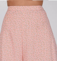 RATAN Women’s Georgette Flared Freesize Sharara Palazzo Pant with Lining M Maroon