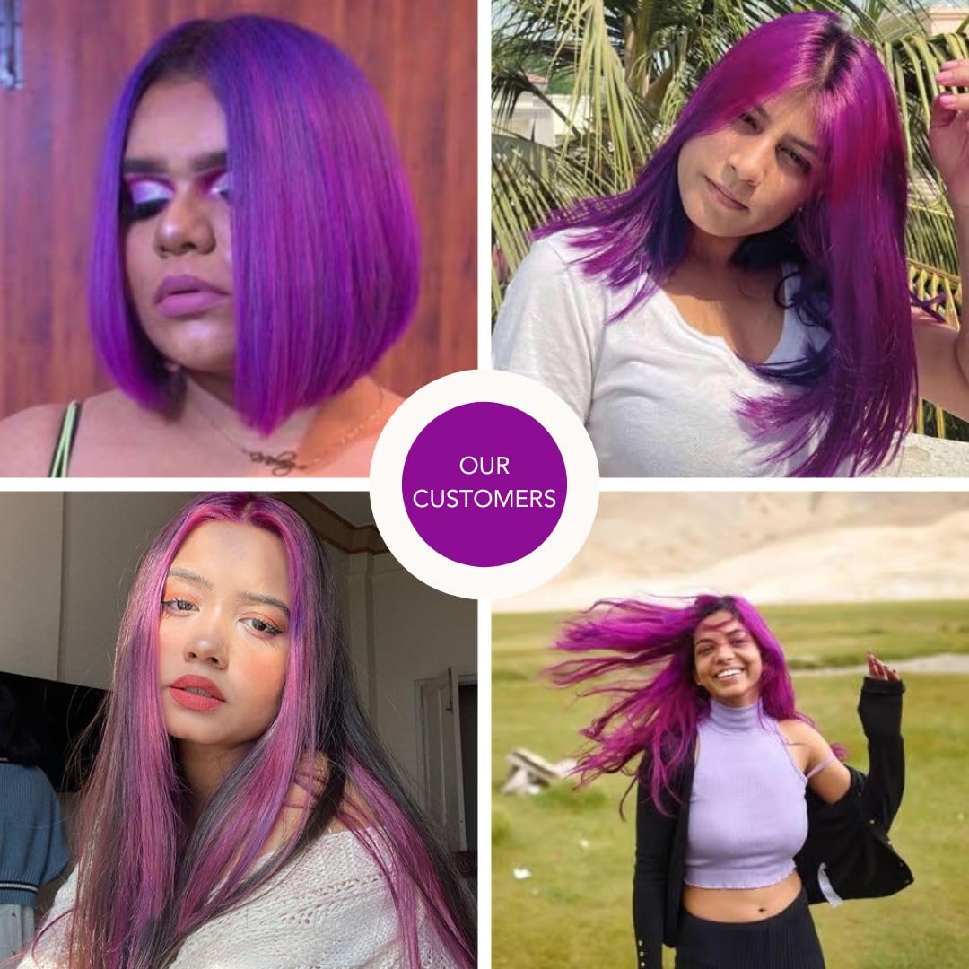 Paradyes Top-up Semi-permanent Comrii Purple DIY Conditioner Based Hair Colour, 120 gm