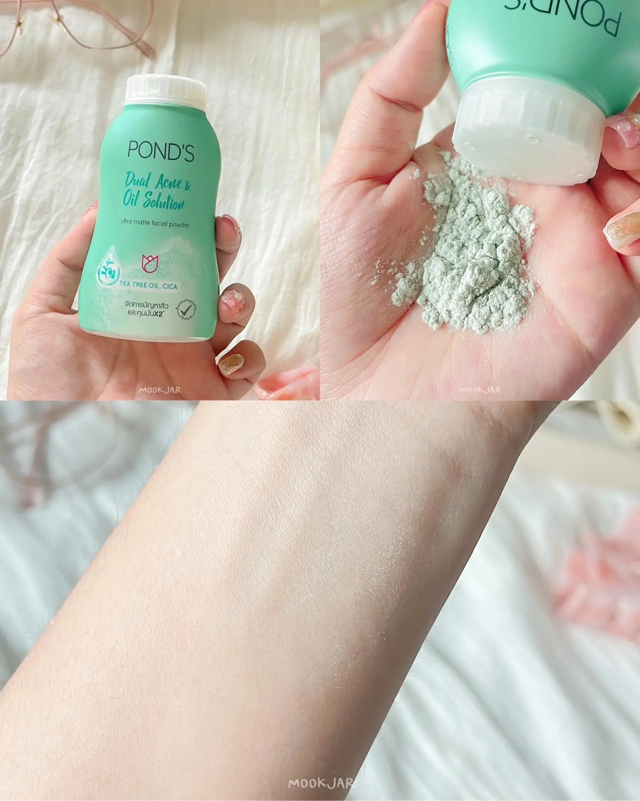 POND'S Dual Acne & Oil Solution Ultra Matte Facial Powder 50 gm (Tea Tree Oil, CICA)