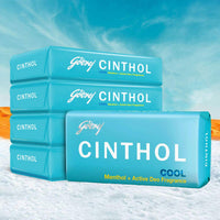 Cinthol Cool Soap, 100g (Pack of 5) | with Icy-cool Menthol | Soaps For Bath | Grade 1 Soap | For All Skin Types