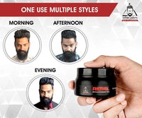 UrbanGabru Rebel Hair Styling Clay Wax for Men | Strong Hold | Matte Finish | 100 Times Re-Styleable with Keratin (Safe & Natural) - 85 gm | Adds Texture