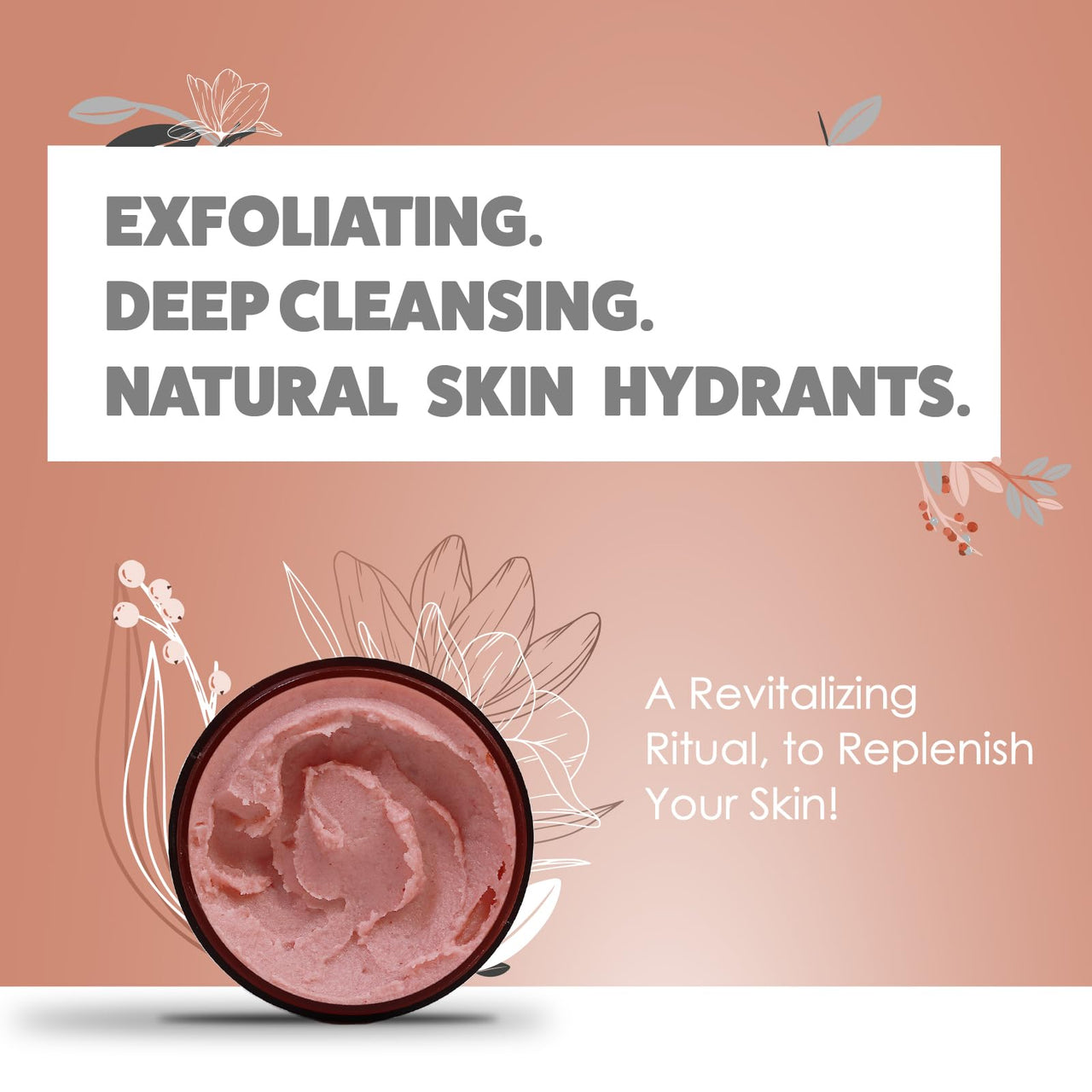 SeaSoul Facial Scrub Face Polish for Skin Brightening, Deep Cleansing, Exfoliating & Sebum Control Enriched with Rosehip, Goji Berries & Evening Primrose Ideal for Women & Men (100 g)