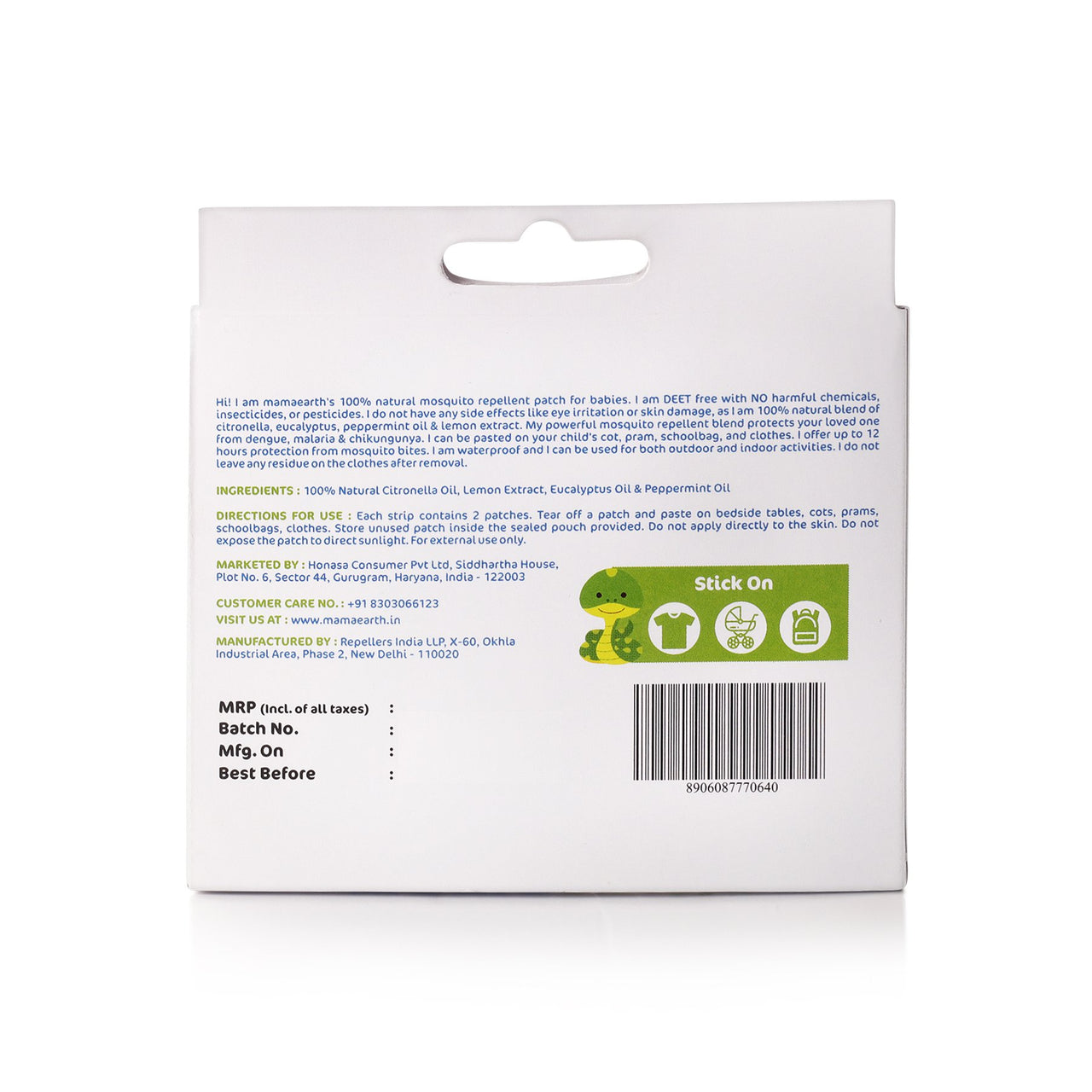 Mamaearth dusting Powder with Organic Oatmeal & Arrowroot Powder 150g & Mamaearth Natural Repellent Mosquito Patches for Babies, 24 Patches