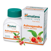 Himalaya Wellness Pure Herbs Ashvagandha General Wellness - 60 Tablets & Himalaya Wellness Pure Herbs Brahmi Mind Wellness - 60 Tablet