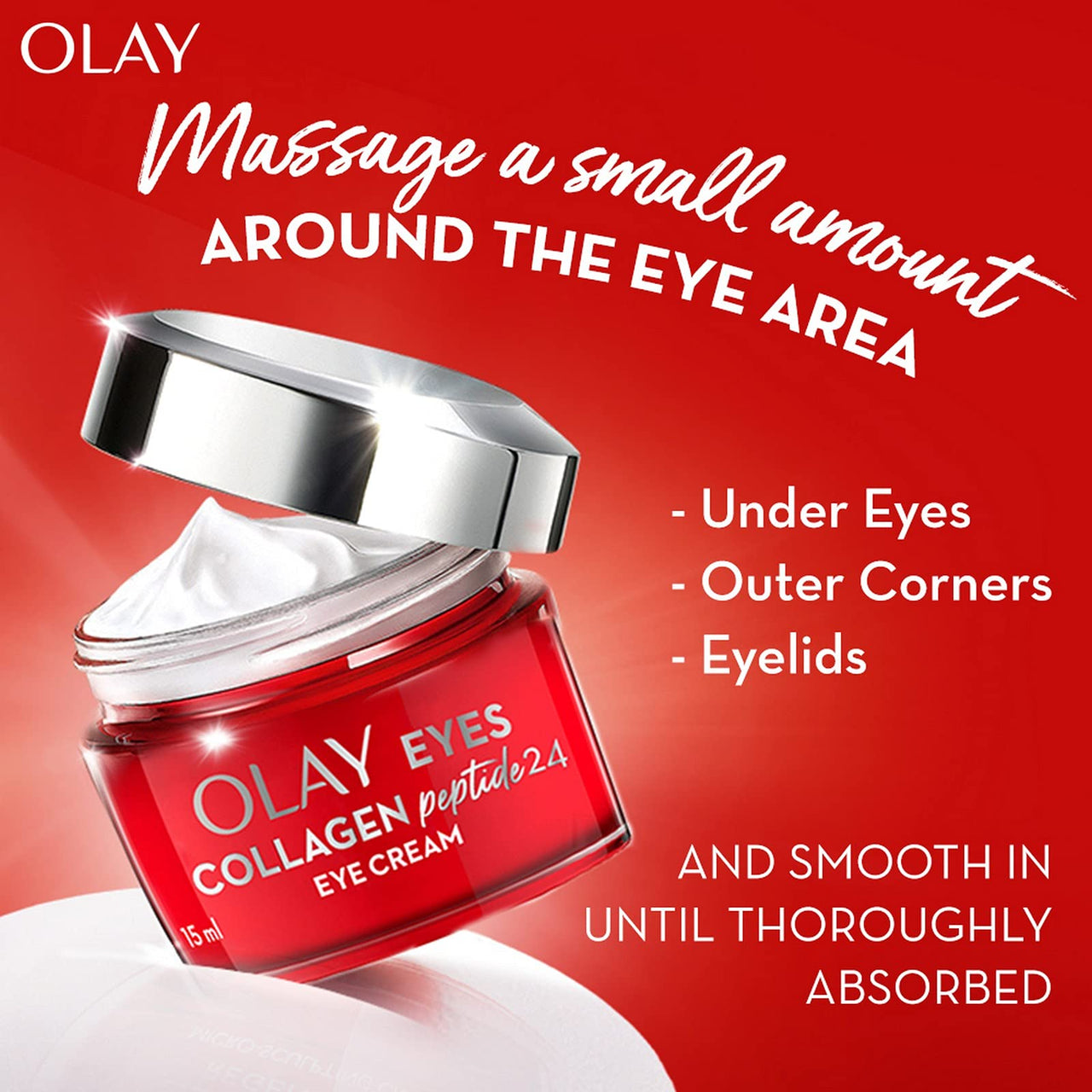 olay eye cream | Reduces Dark Circle, Wrinkles and Puffiness | With Peptides and Niacinamide | Normal, Oily, Dry & Combination Skin l Paraben & Sulphate free | 15ml (Collagen Peptide 24)